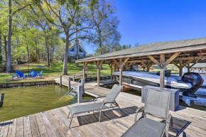 Lakefront Eatonton Home Boat Dock and Fire Pit